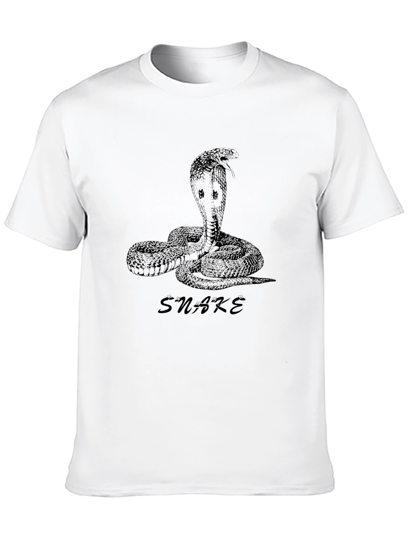 Mens Black Snake Graphic Tee