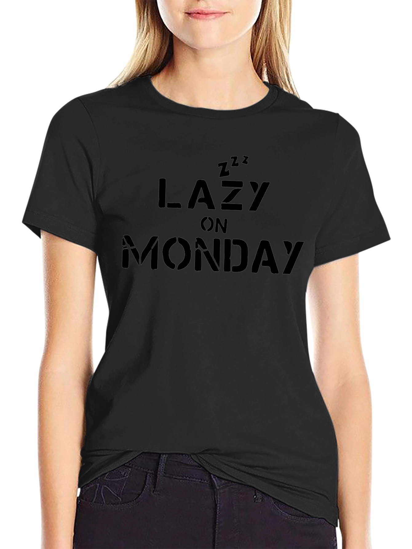 Lazy on Monday T-Shirt - Black
