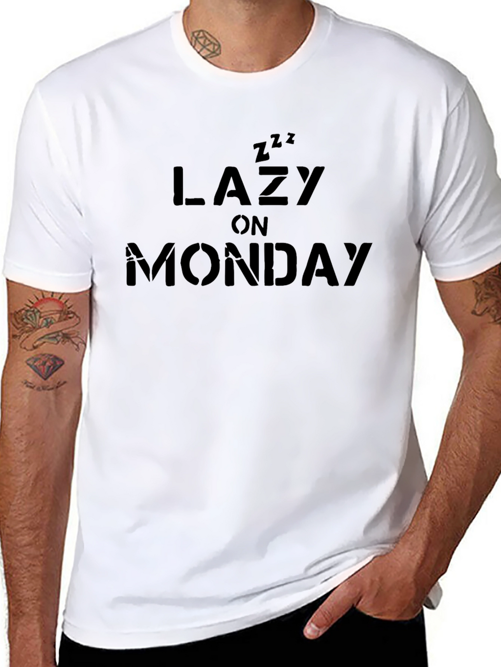 Lazy on Monday T-Shirt - Black