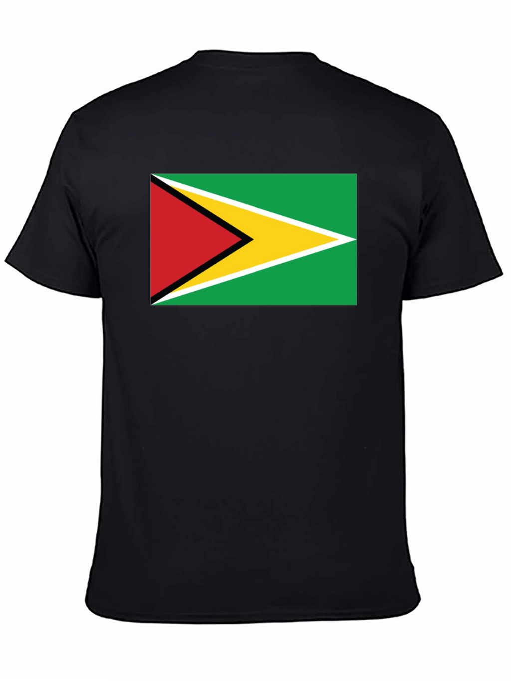 Guyana Flag Graphic Black T-Shirt