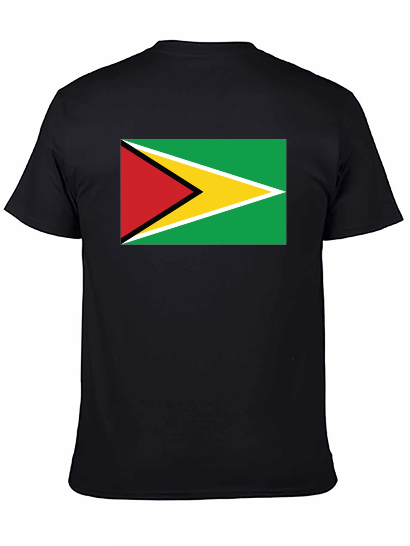 Guyana Flag Graphic Black T-Shirt