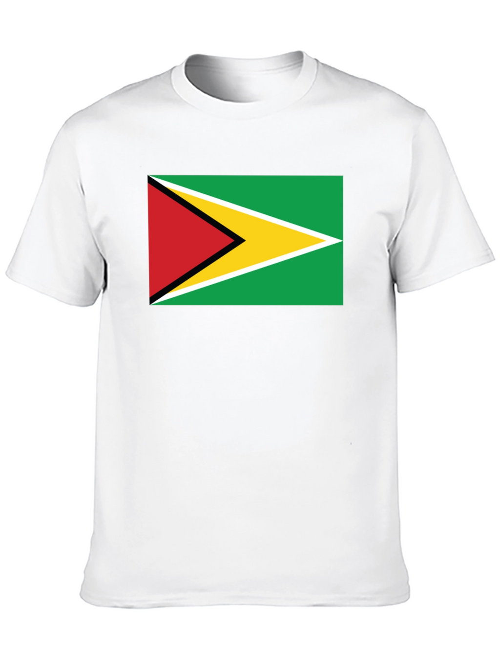 Guyana Flag Graphic Black T-Shirt
