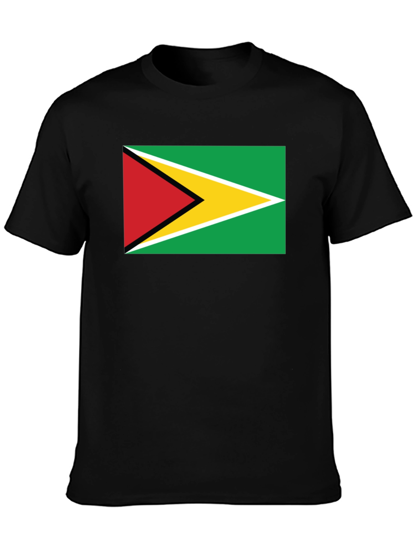 Guyana Flag Graphic Black T-Shirt