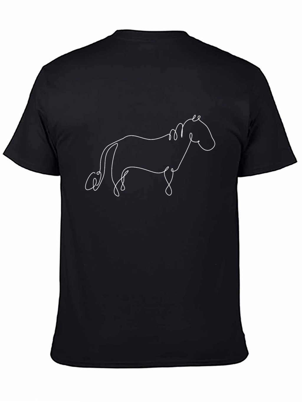 Minimalist Horse Line Art T-Shirt