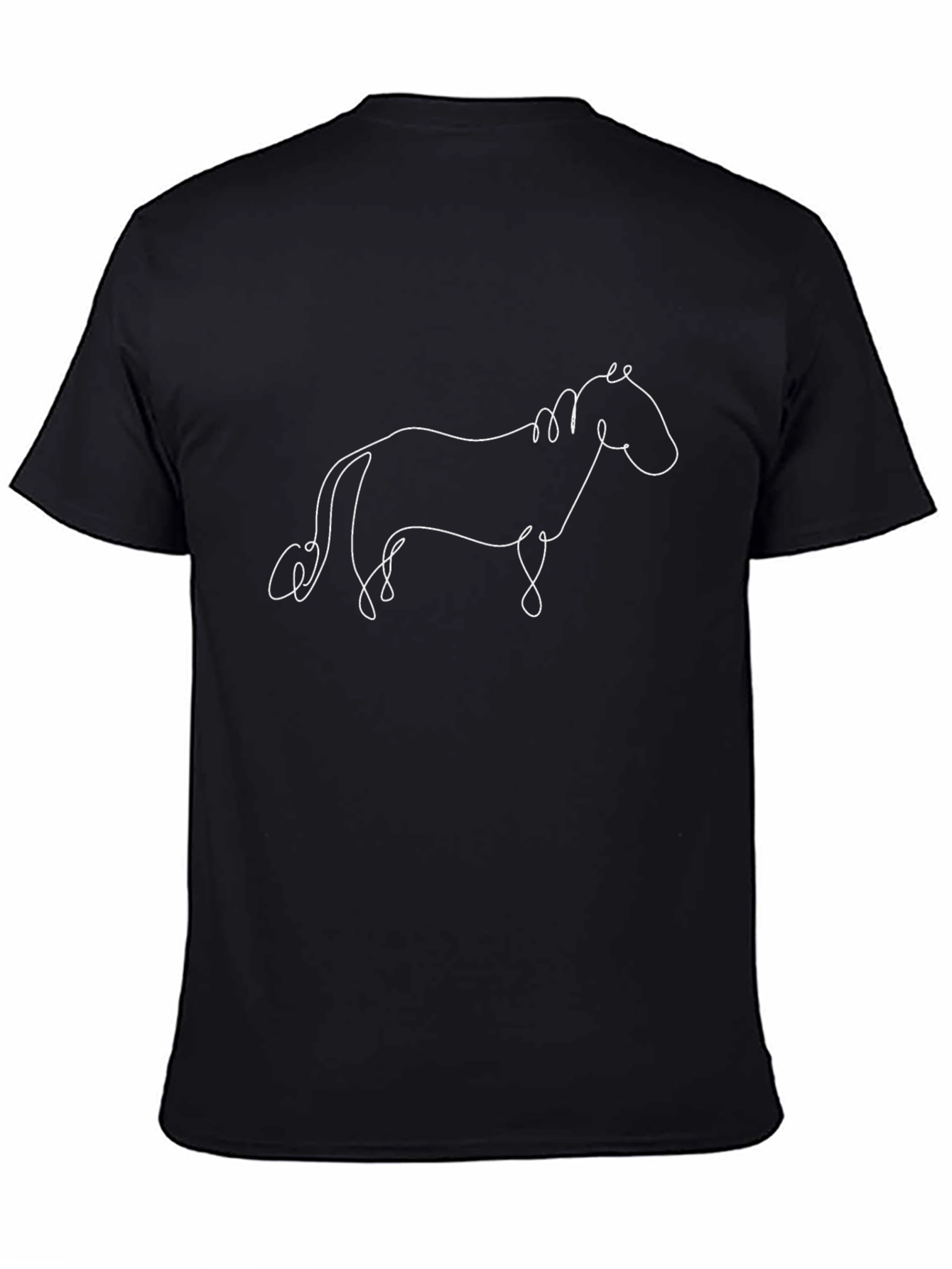 Minimalist Horse Line Art T-Shirt