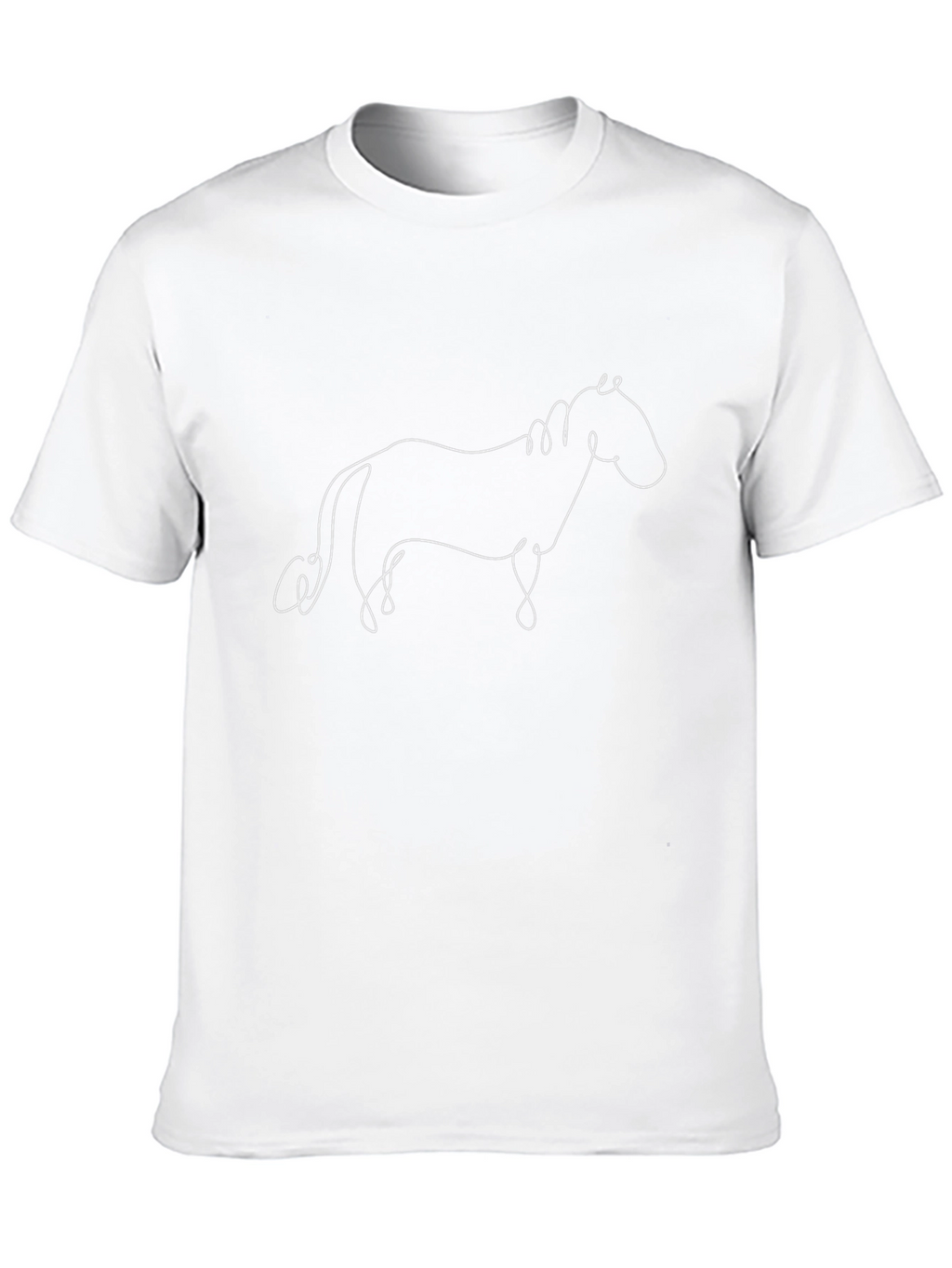 Minimalist Horse Line Art T-Shirt