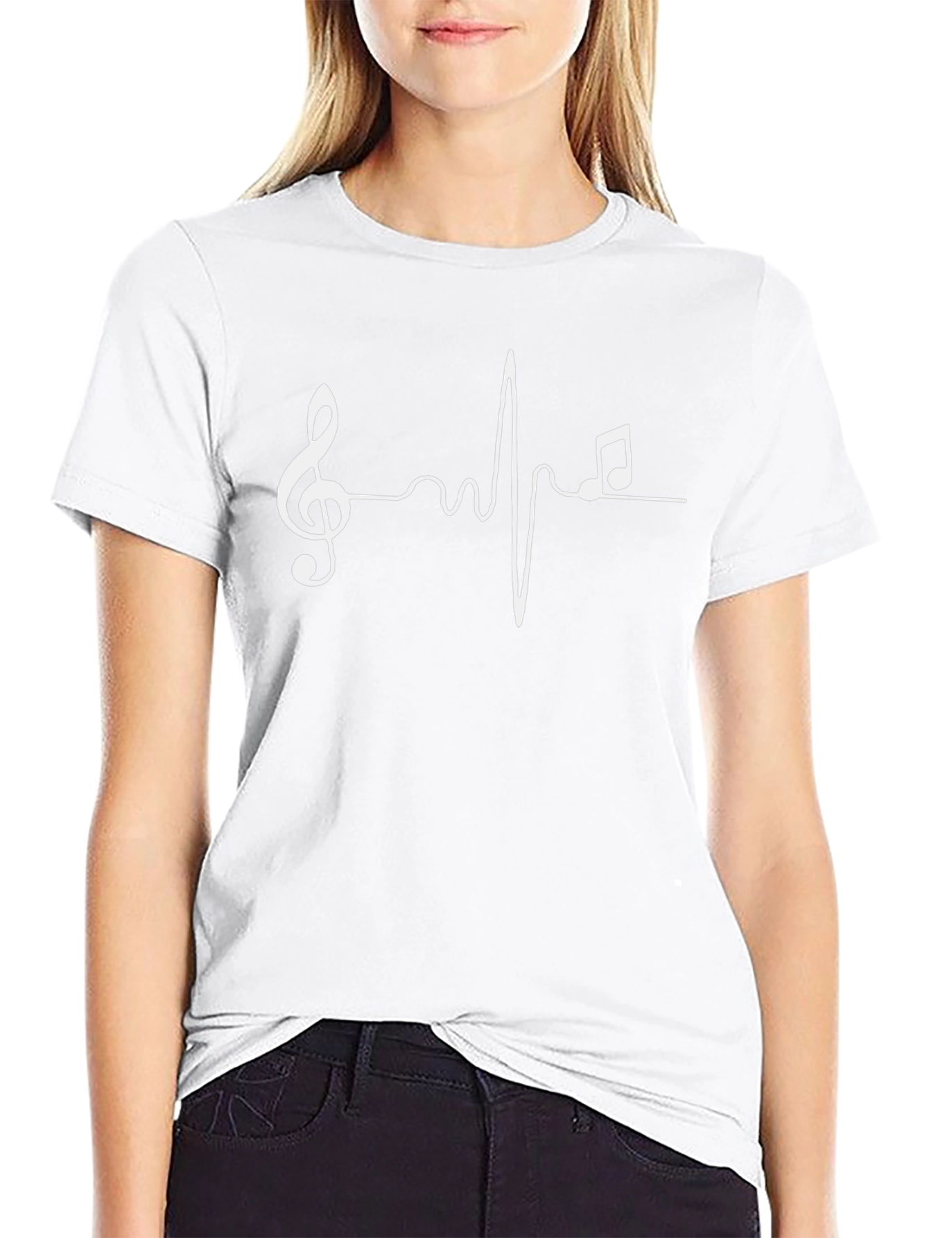 Musical Heartbeat T-Shirt - Black