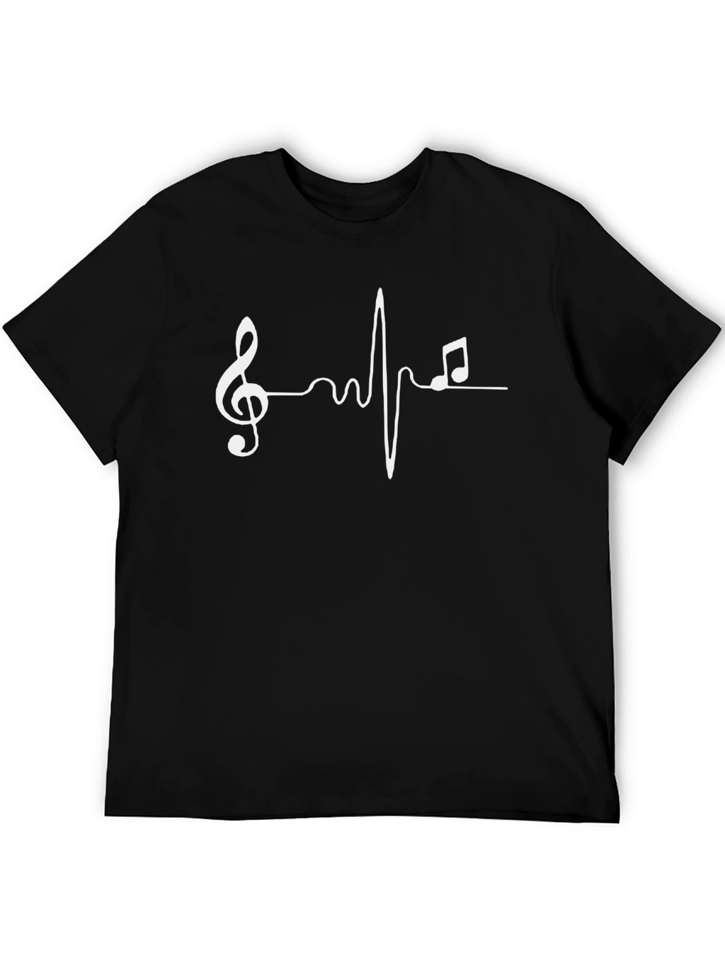 Musical Heartbeat T-Shirt - Black