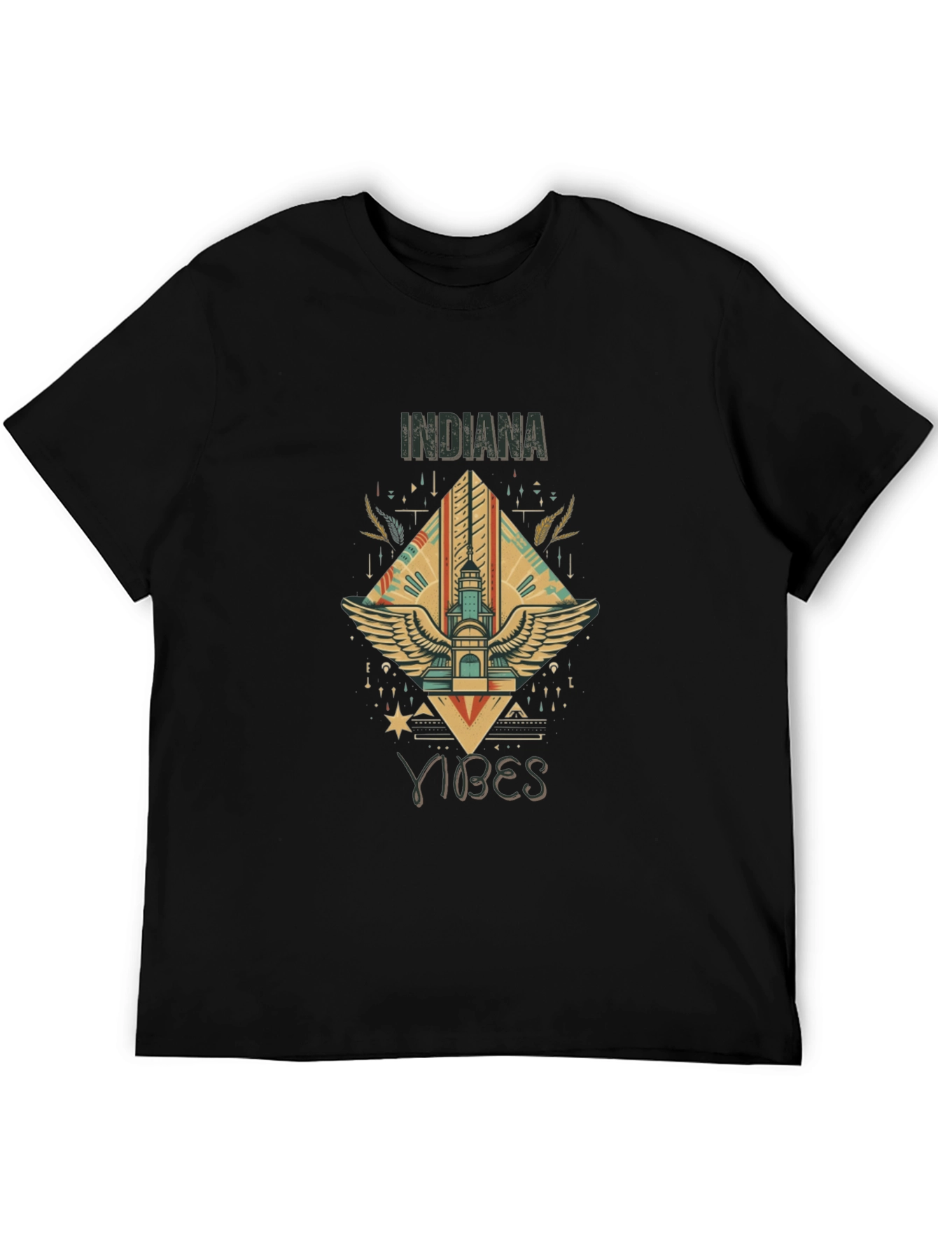 Indiana Vibes Black Graphic Tee