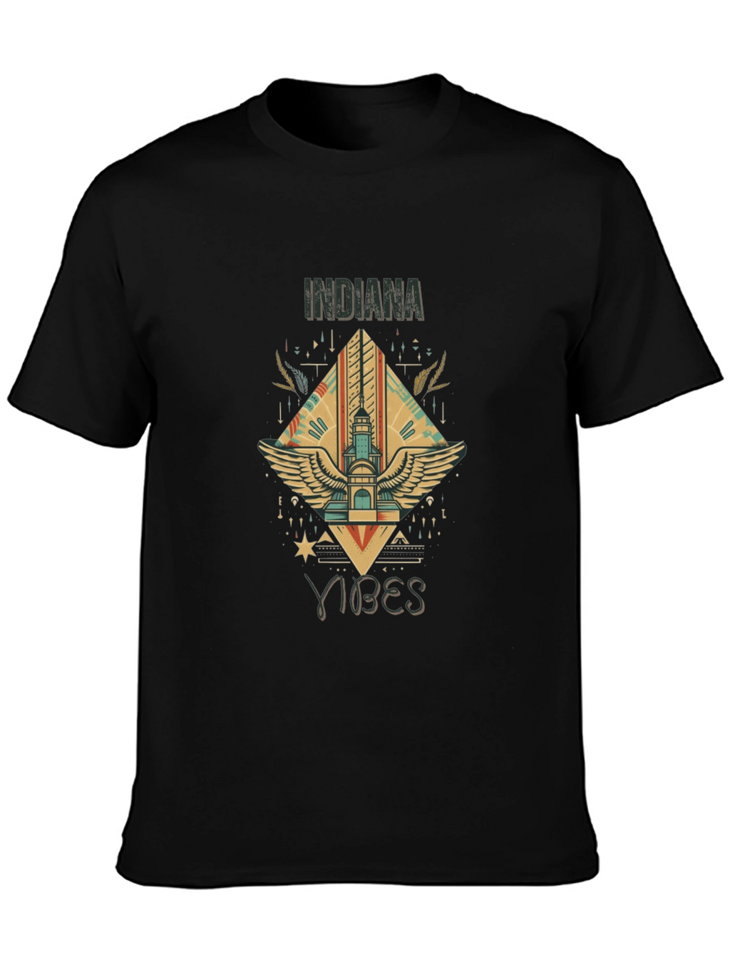 Indiana Vibes Black Graphic Tee