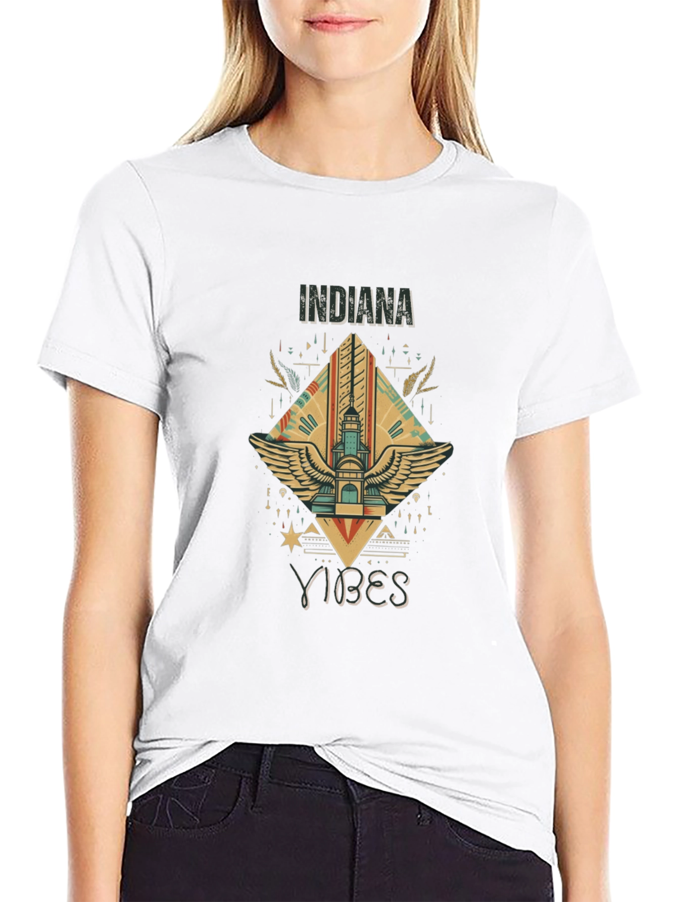 Indiana Vibes Black Graphic Tee