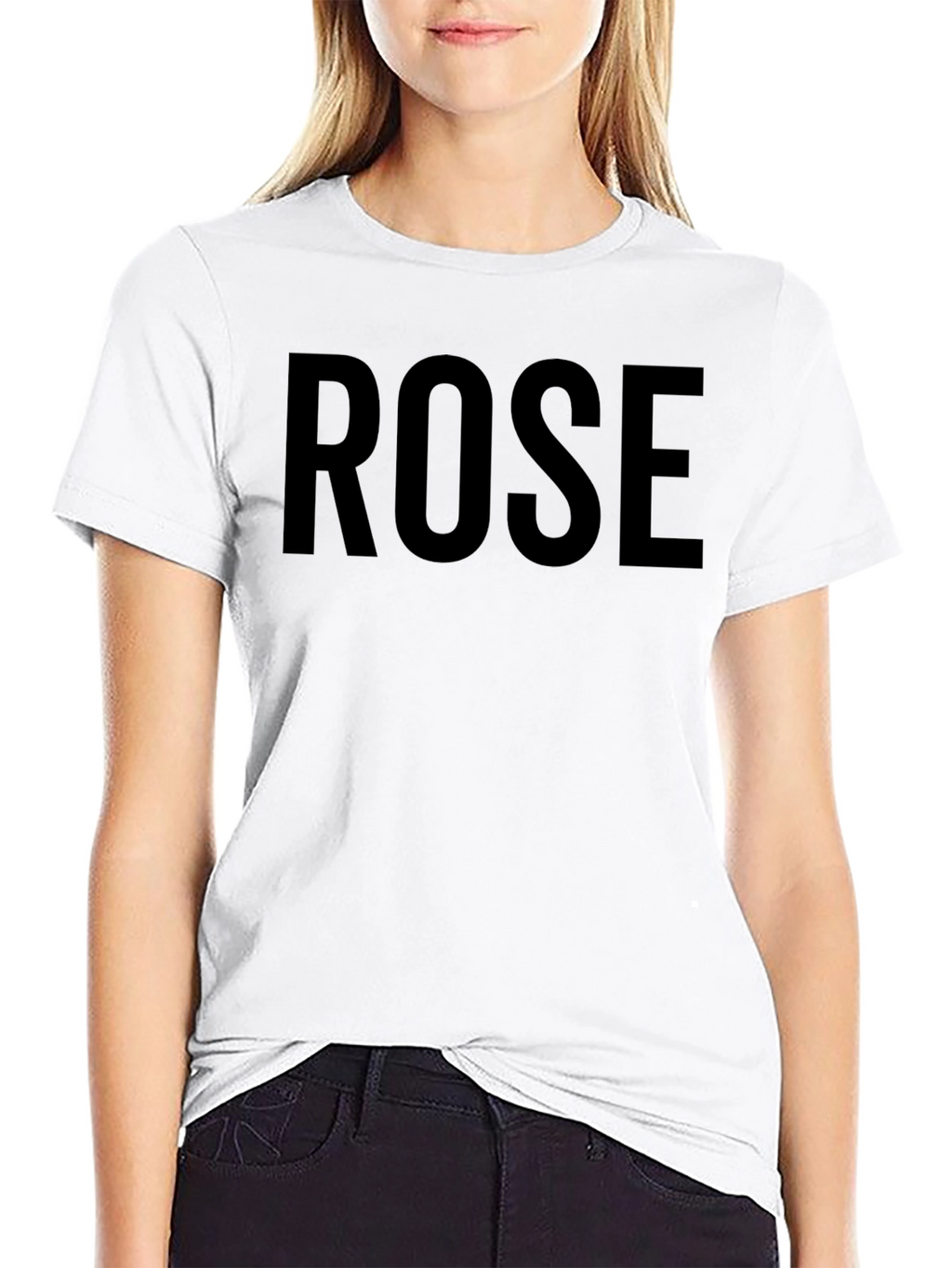 Mens Black ROSE Graphic Tee - Casual Style
