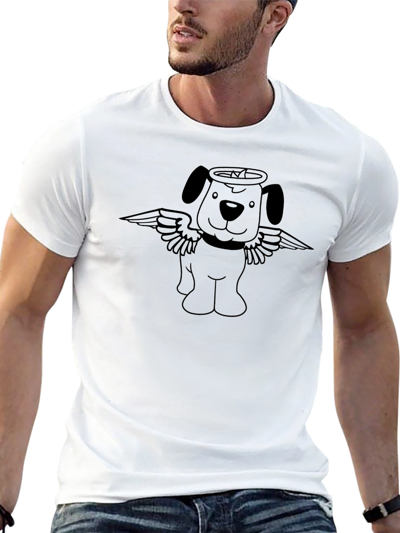 Angel Dog Graphic T-Shirt