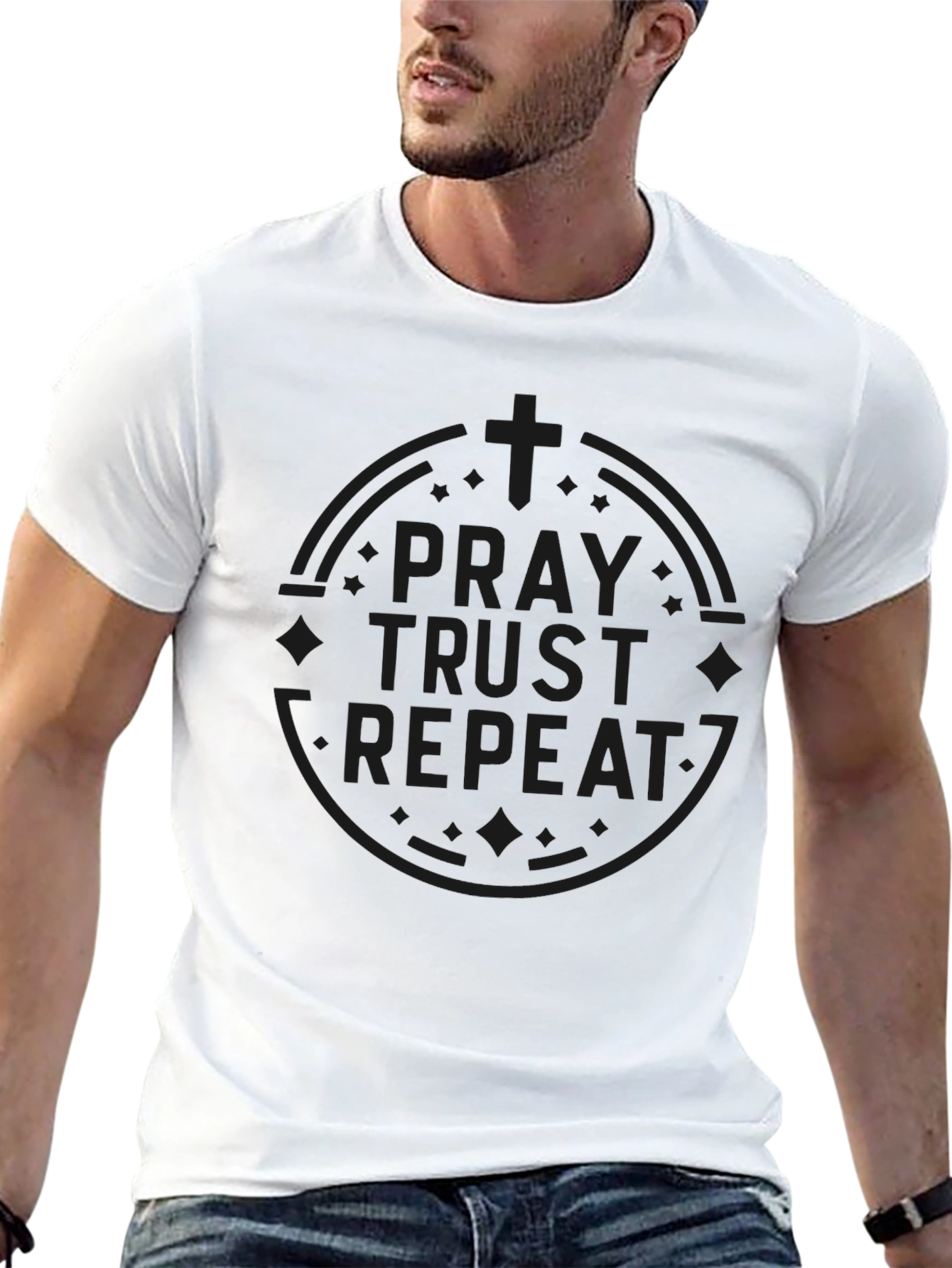 Pray Trust Repeat Graphic Tee