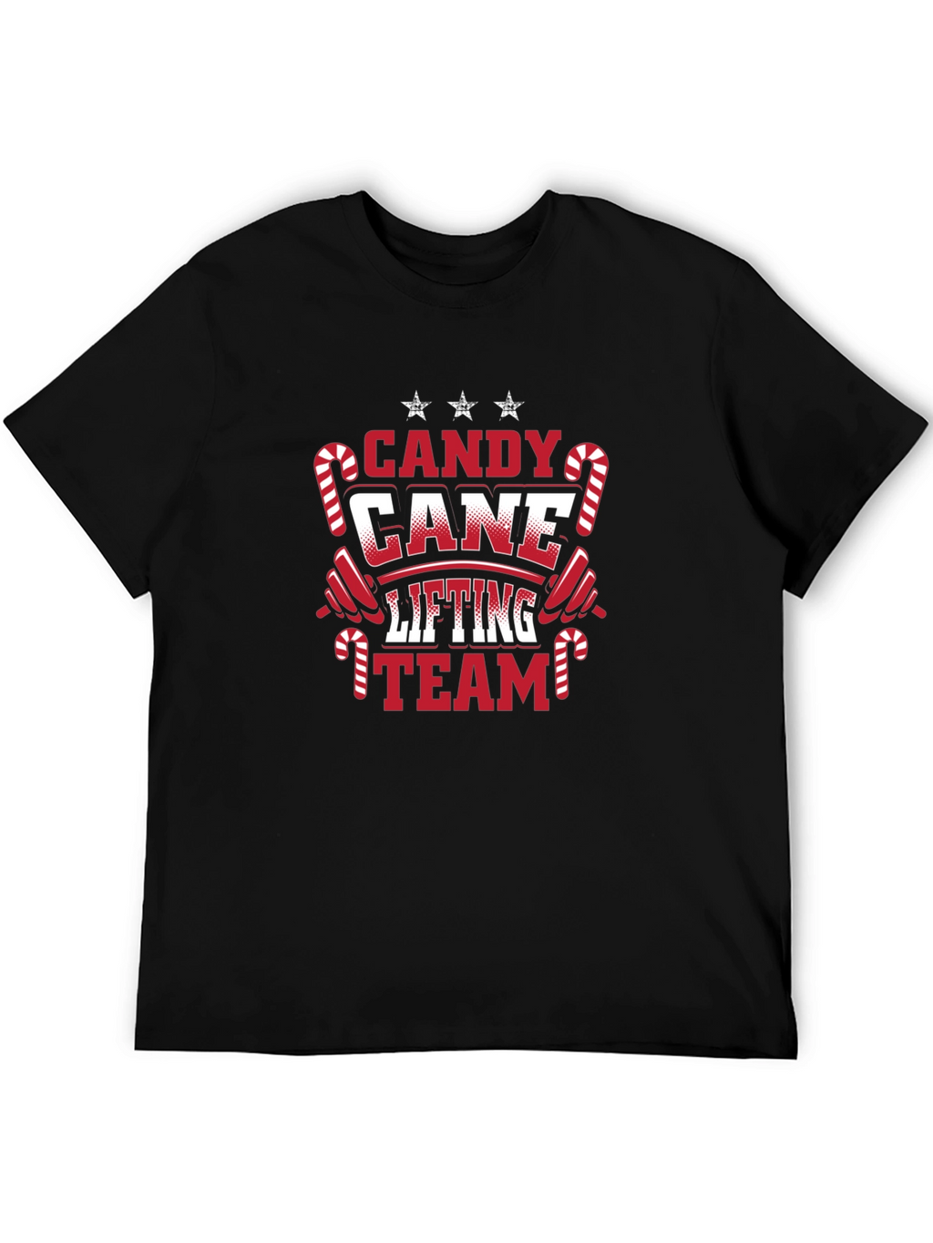 Candy Cane Lifting Team Christmas T-Shirt
