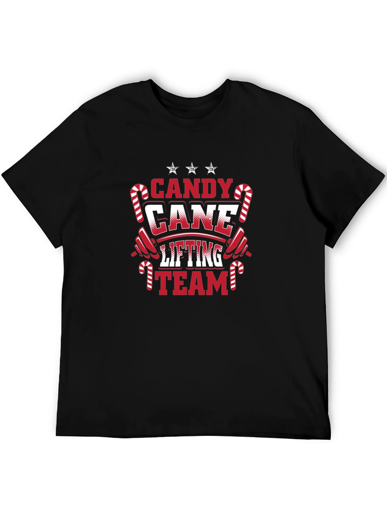 Candy Cane Lifting Team Christmas T-Shirt