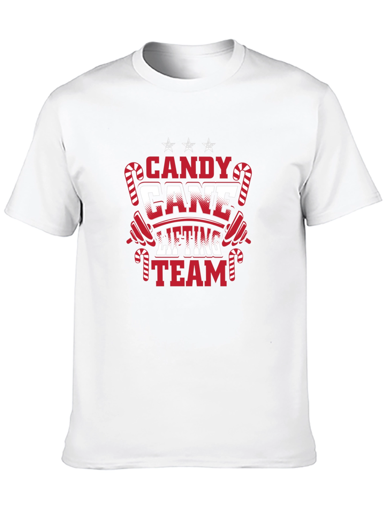 Candy Cane Lifting Team Christmas T-Shirt