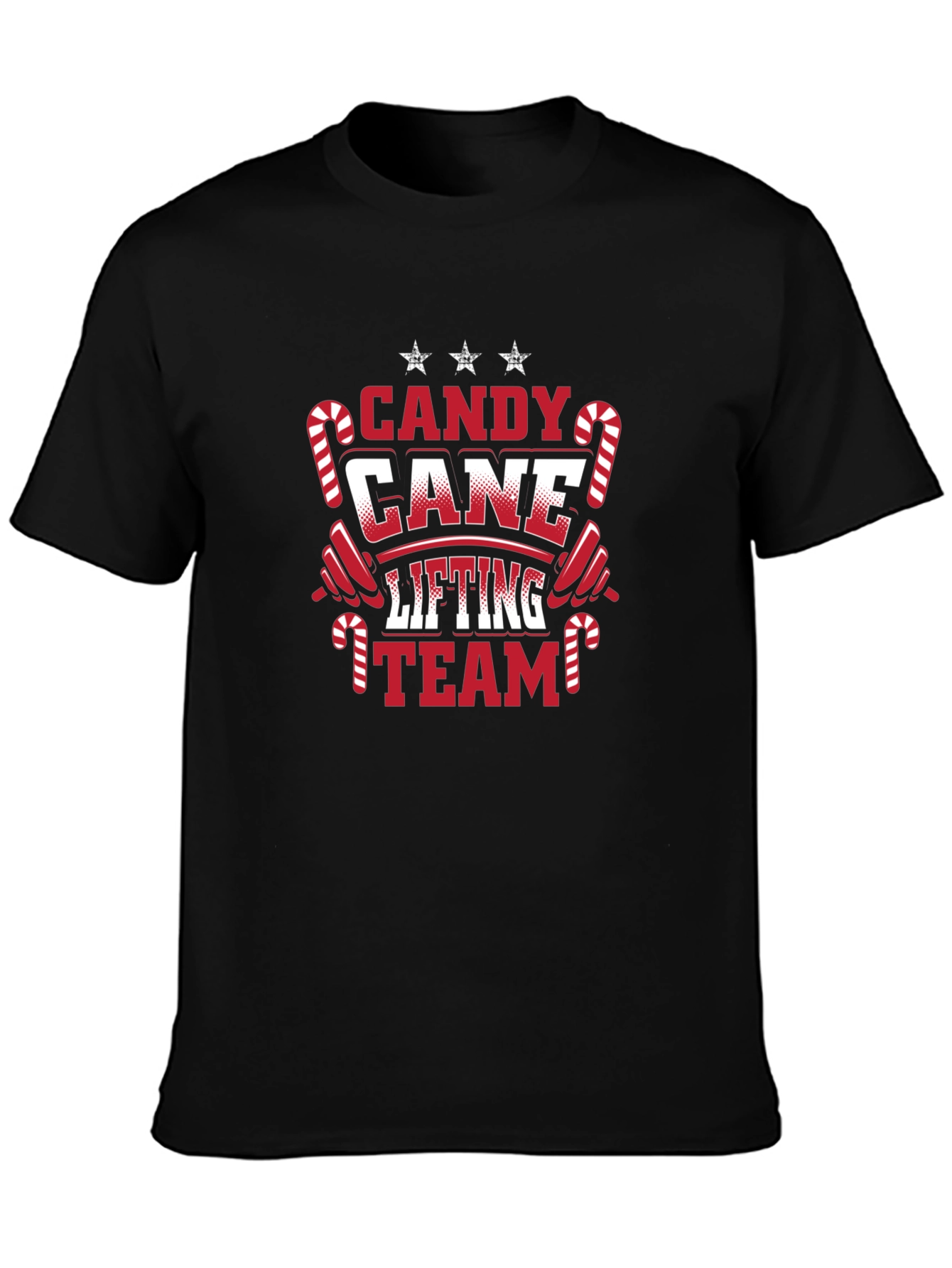 Candy Cane Lifting Team Christmas T-Shirt