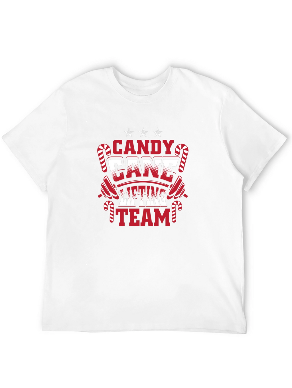 Candy Cane Lifting Team Christmas T-Shirt