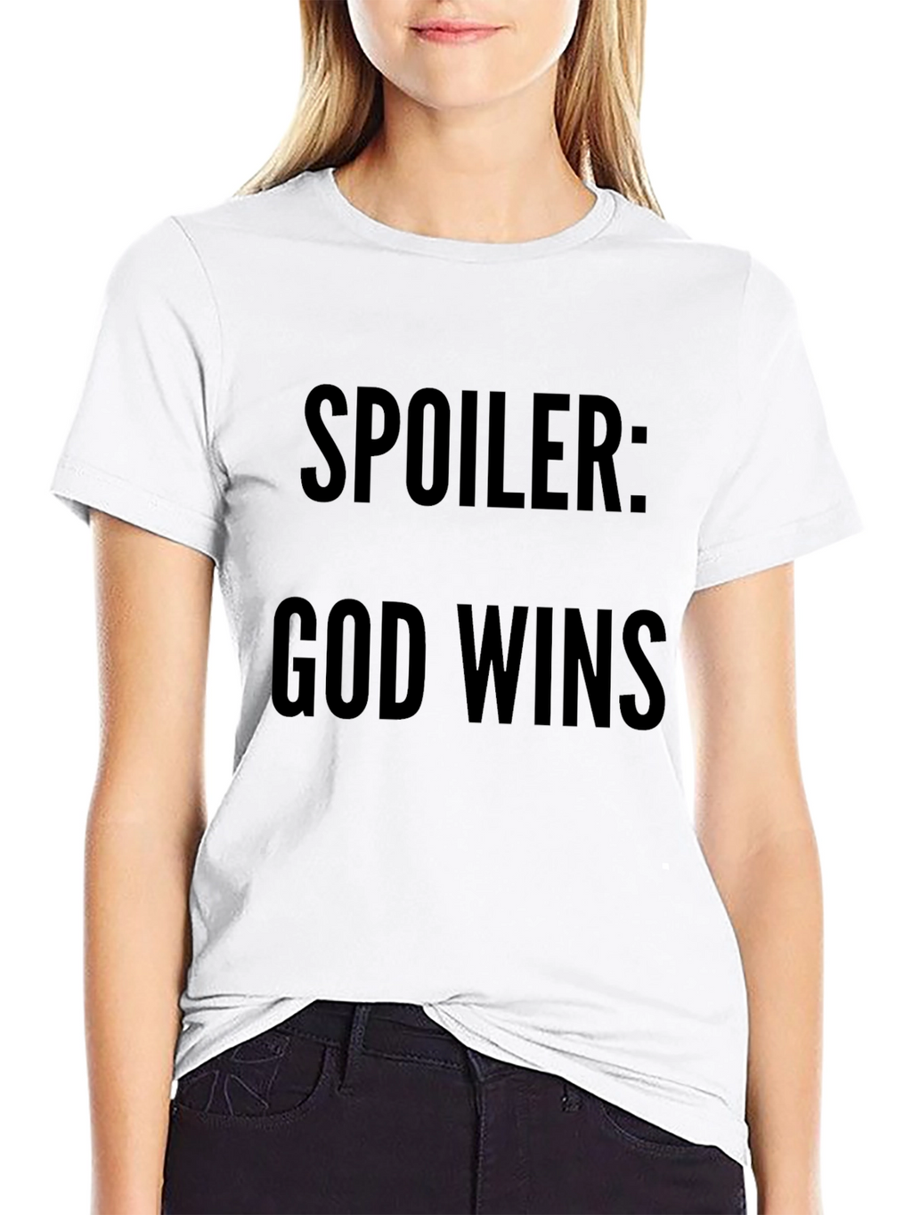 Spoiler God Wins T-Shirt - Religious Christian Tee