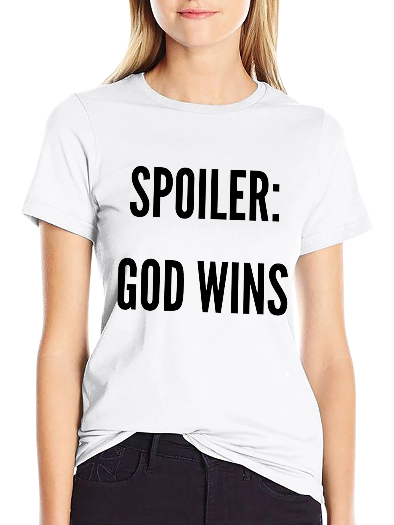 Spoiler God Wins T-Shirt - Religious Christian Tee