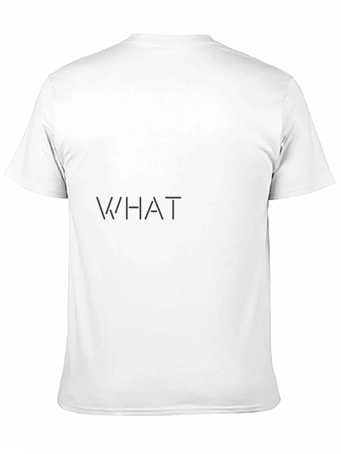 Mens Black WHAT Graphic Tee - Casual Short Sleeve Shirt