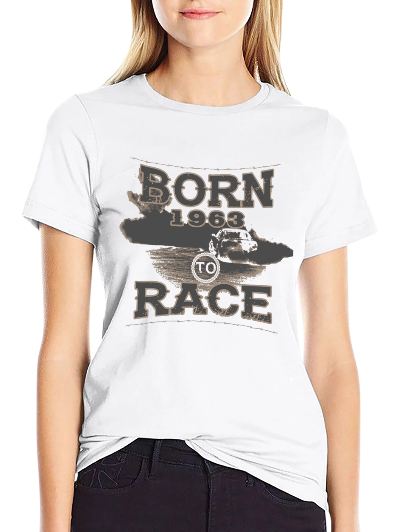 Born 1963 to Race Graphic Tee - Black