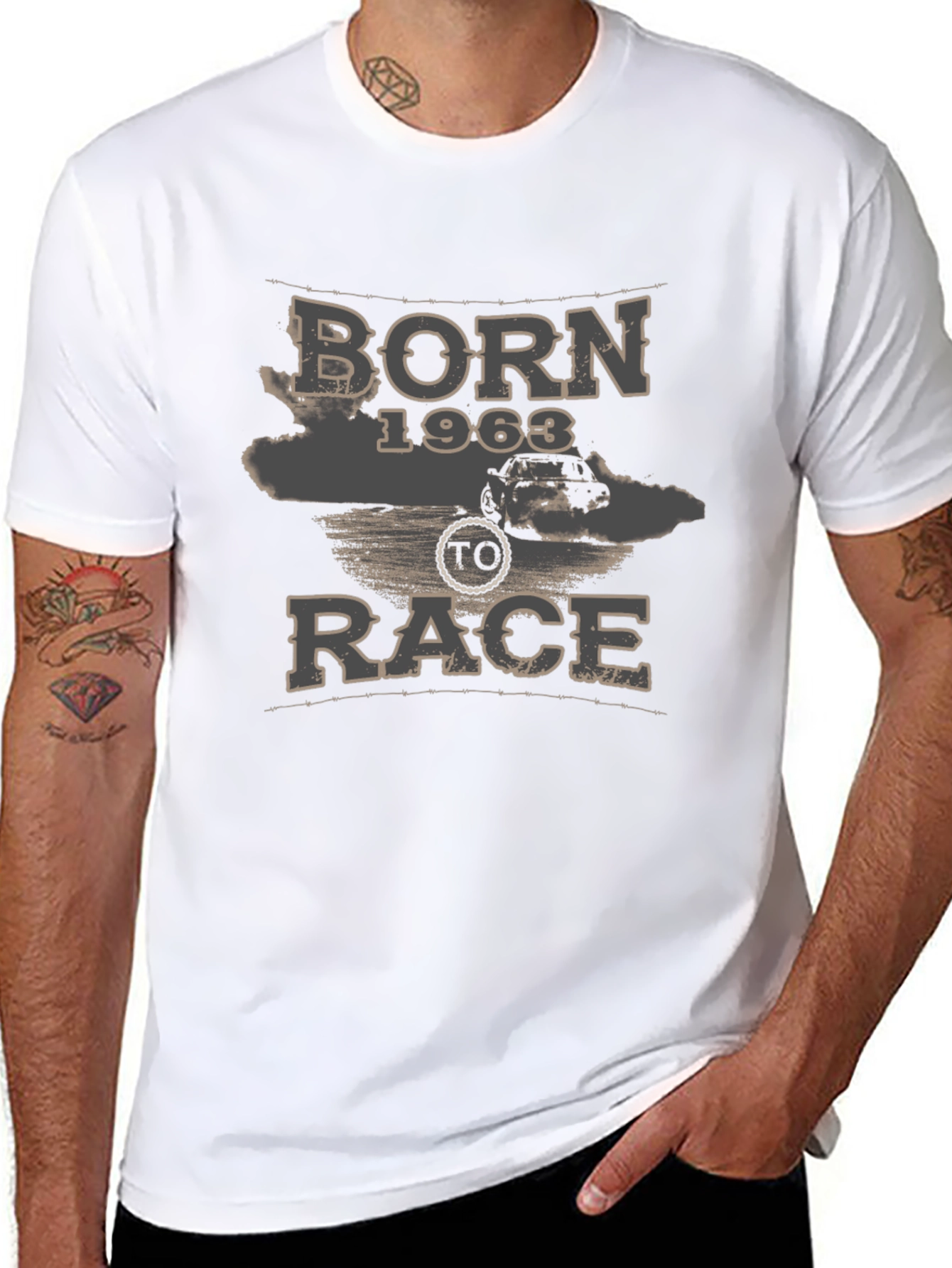 Born 1963 to Race Graphic Tee - Black