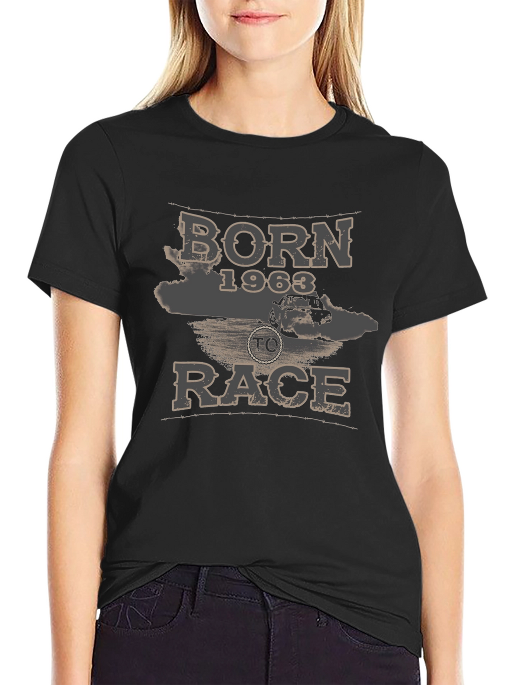 Born 1963 to Race Graphic Tee - Black