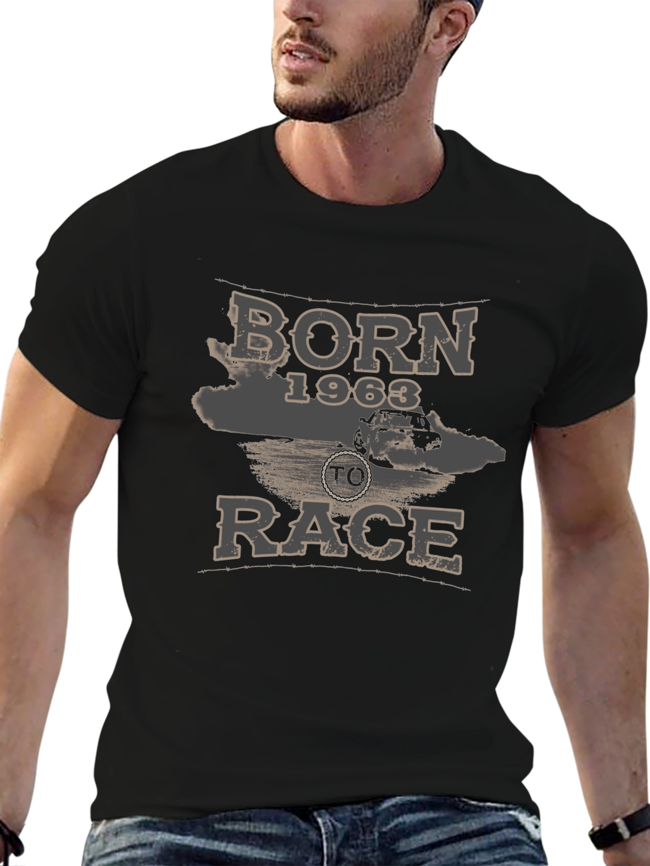 Born 1963 to Race Graphic Tee - Black