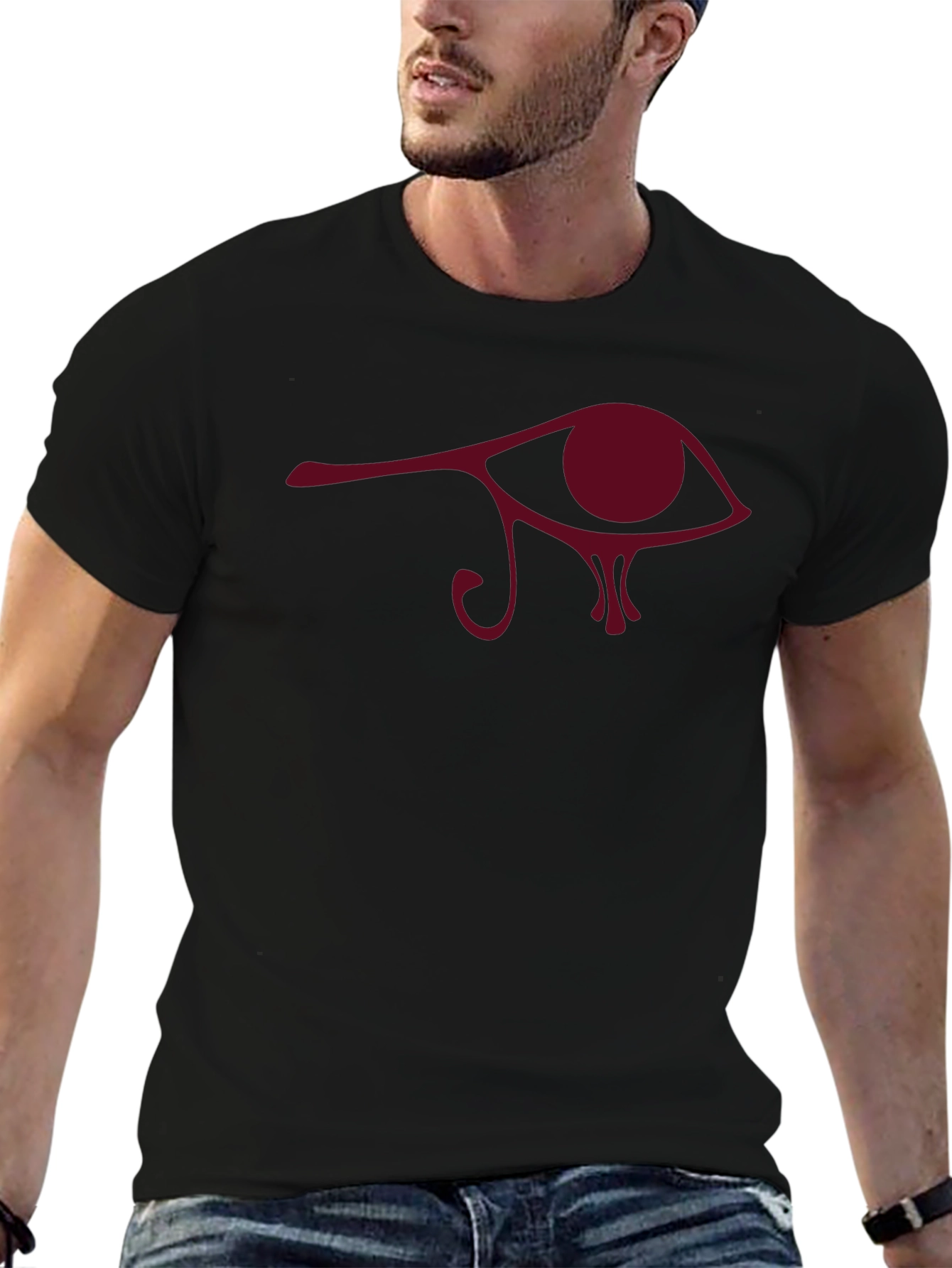 Eye of Horus Graphic Tee - Black Cotton Comfort