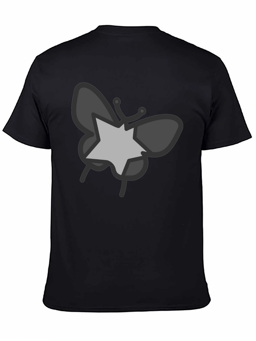 Butterfly Star Graphic Black T-Shirt