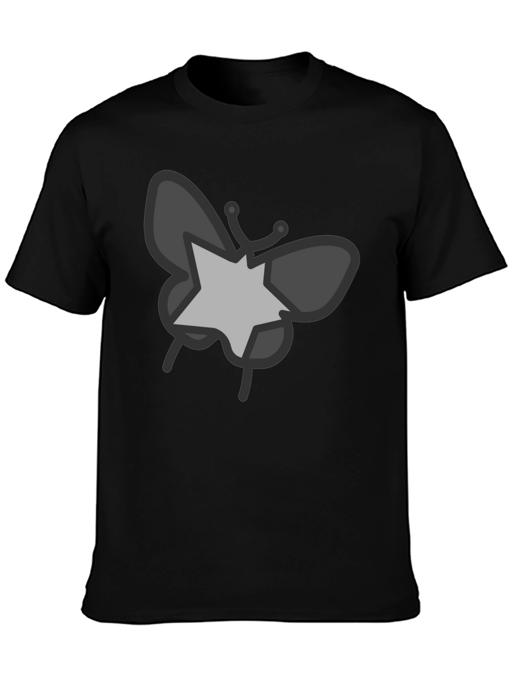 Butterfly Star Graphic Black T-Shirt