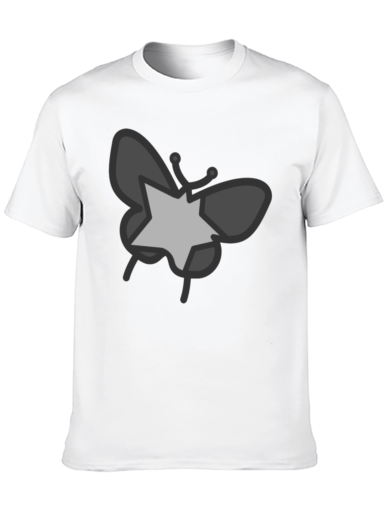 Butterfly Star Graphic Black T-Shirt