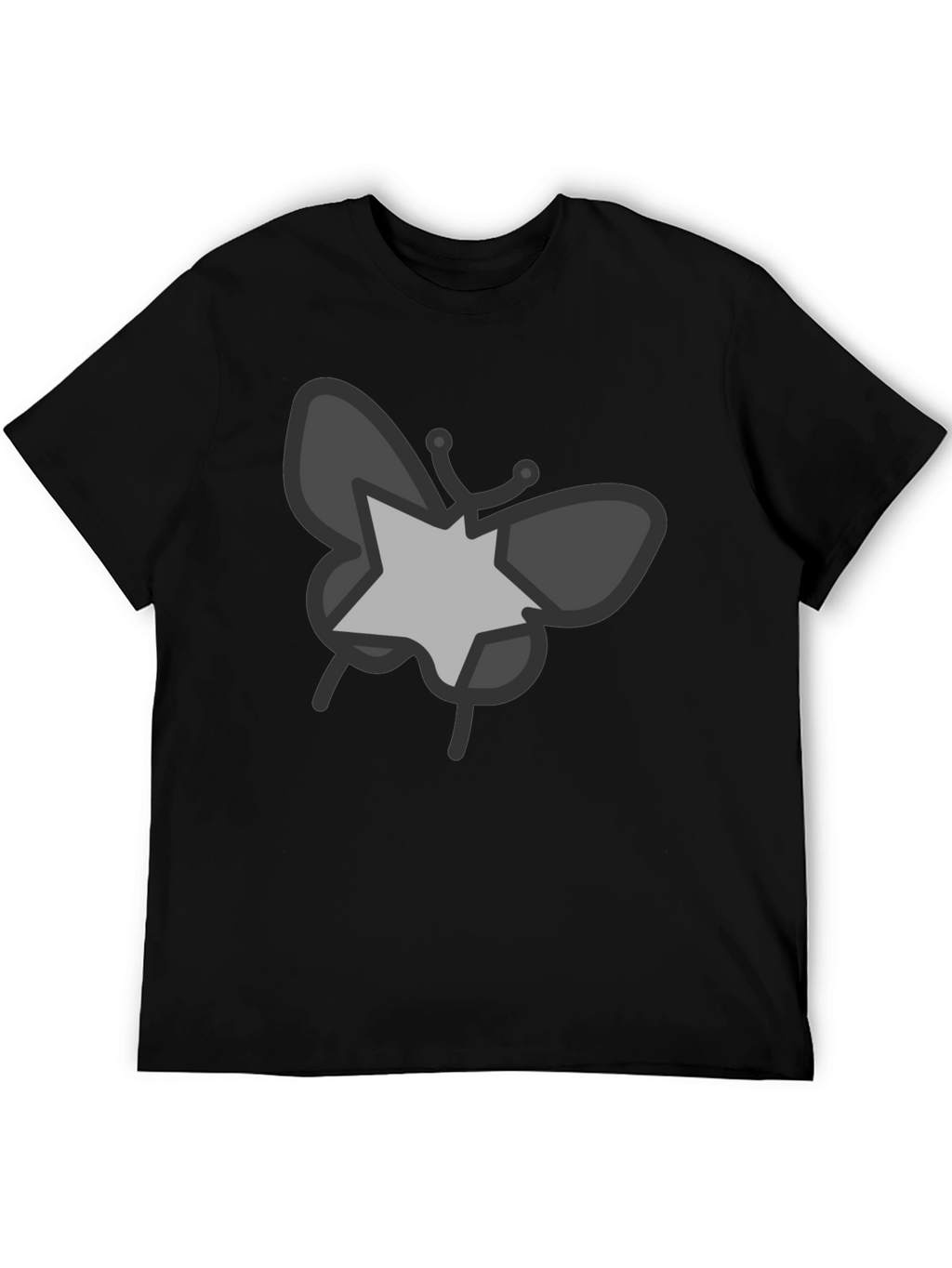 Butterfly Star Graphic Black T-Shirt