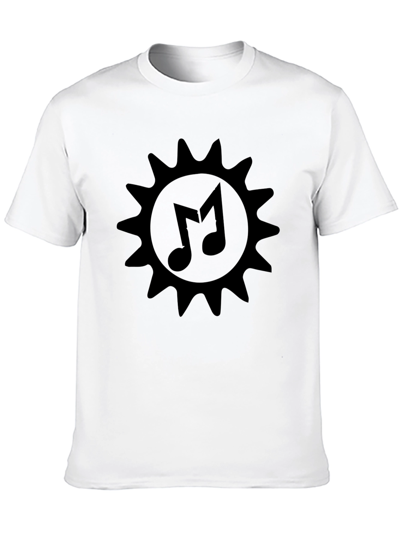 Musical Sun Graphic Black T-Shirt