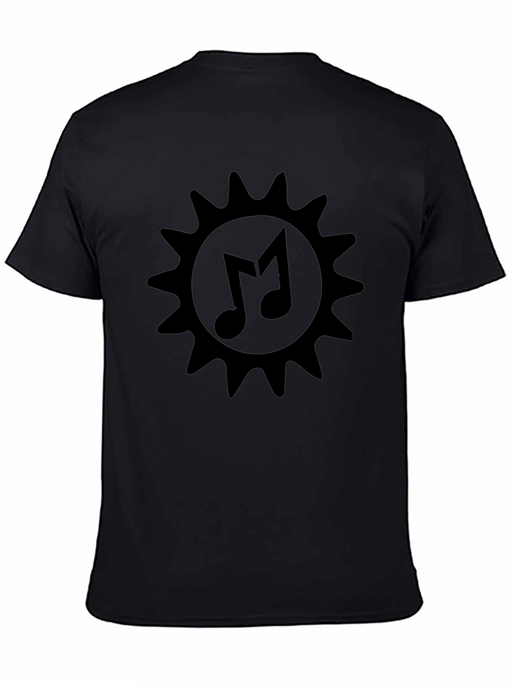 Musical Sun Graphic Black T-Shirt