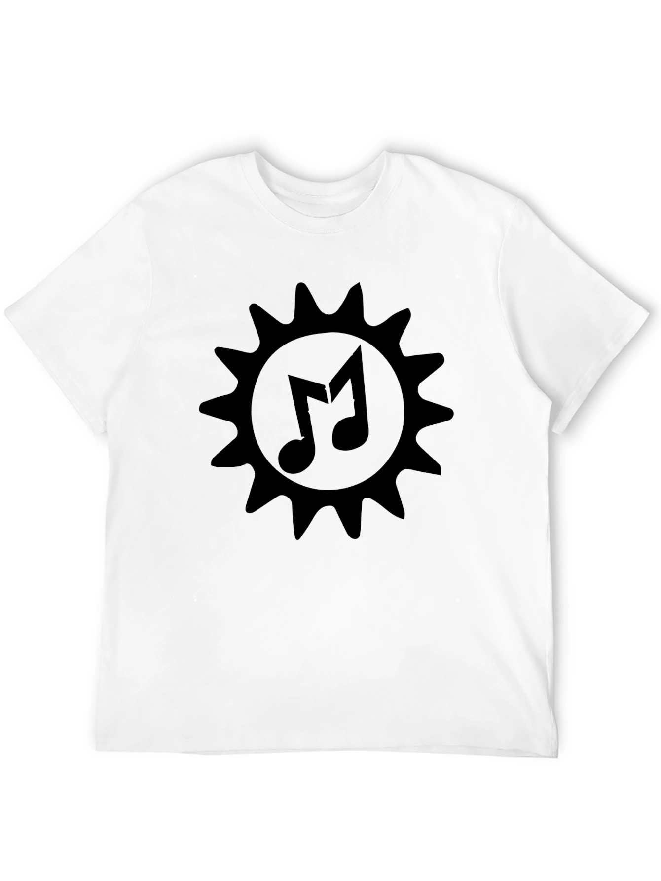 Musical Sun Graphic Black T-Shirt