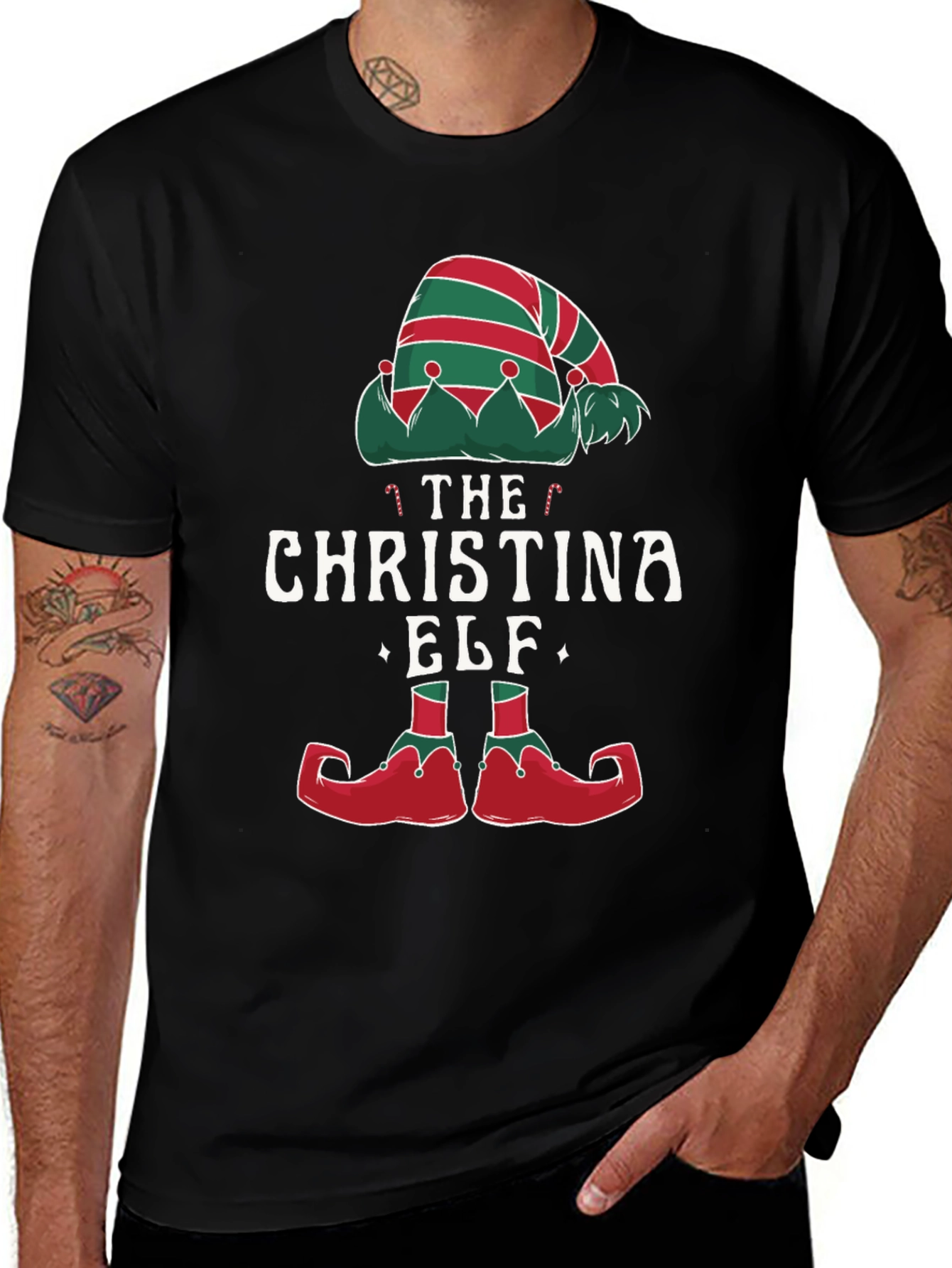 The Christina Elf Christmas Graphic T-Shirt