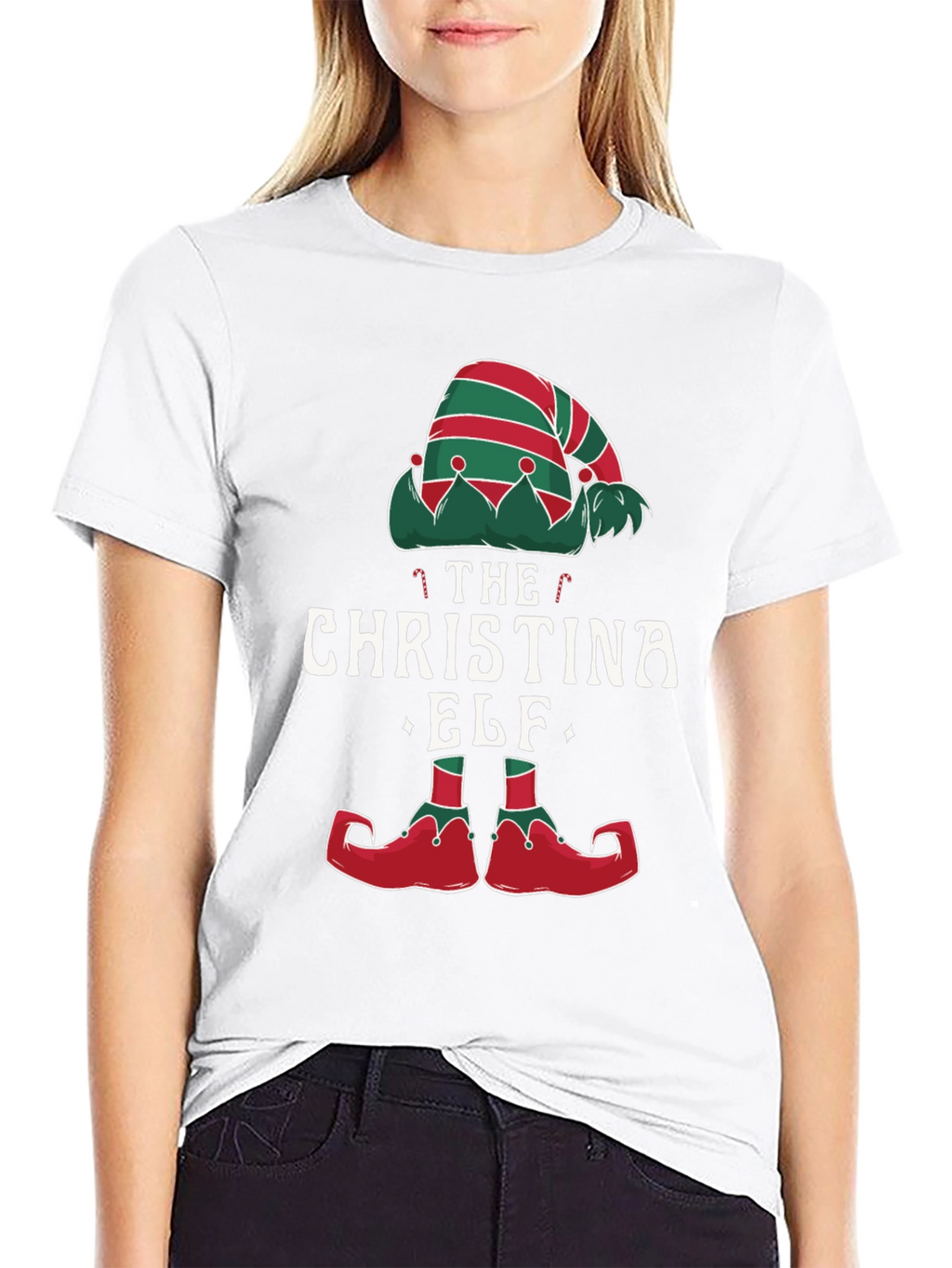 The Christina Elf Christmas Graphic T-Shirt