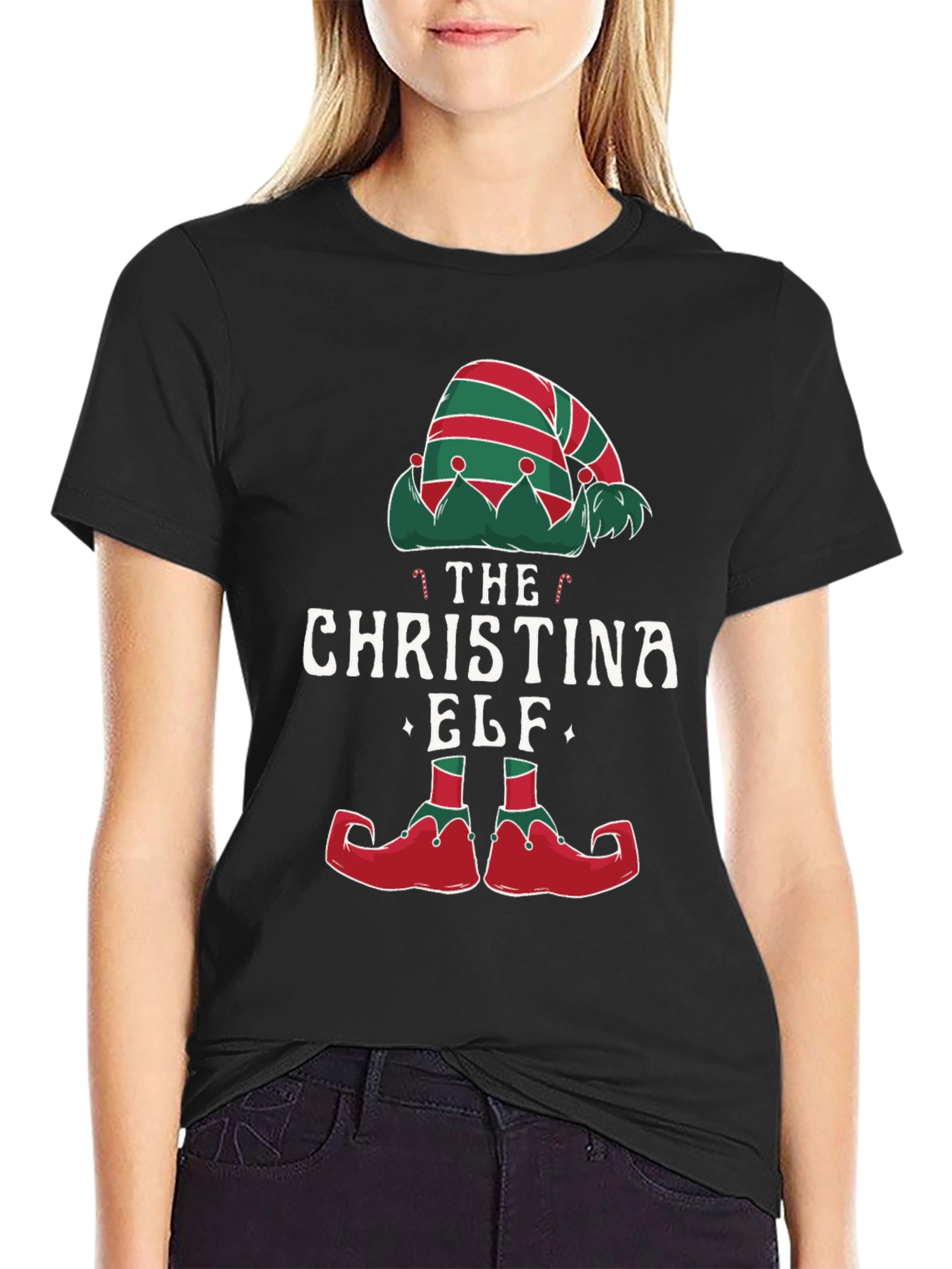 The Christina Elf Christmas Graphic T-Shirt