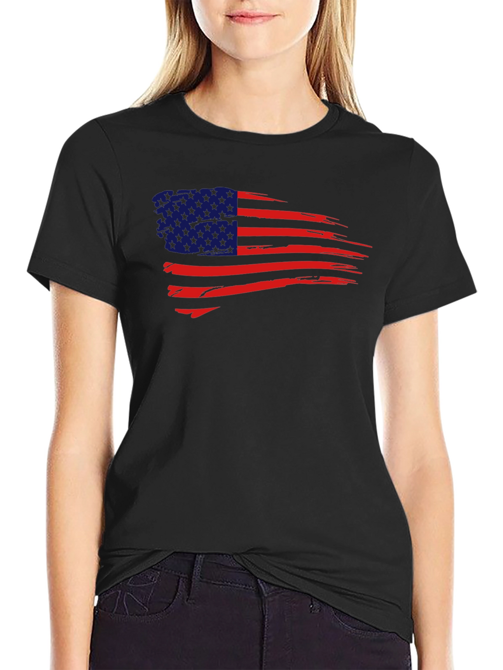 USA Flag Graphic Tee - Patriotic Mens T-Shirt