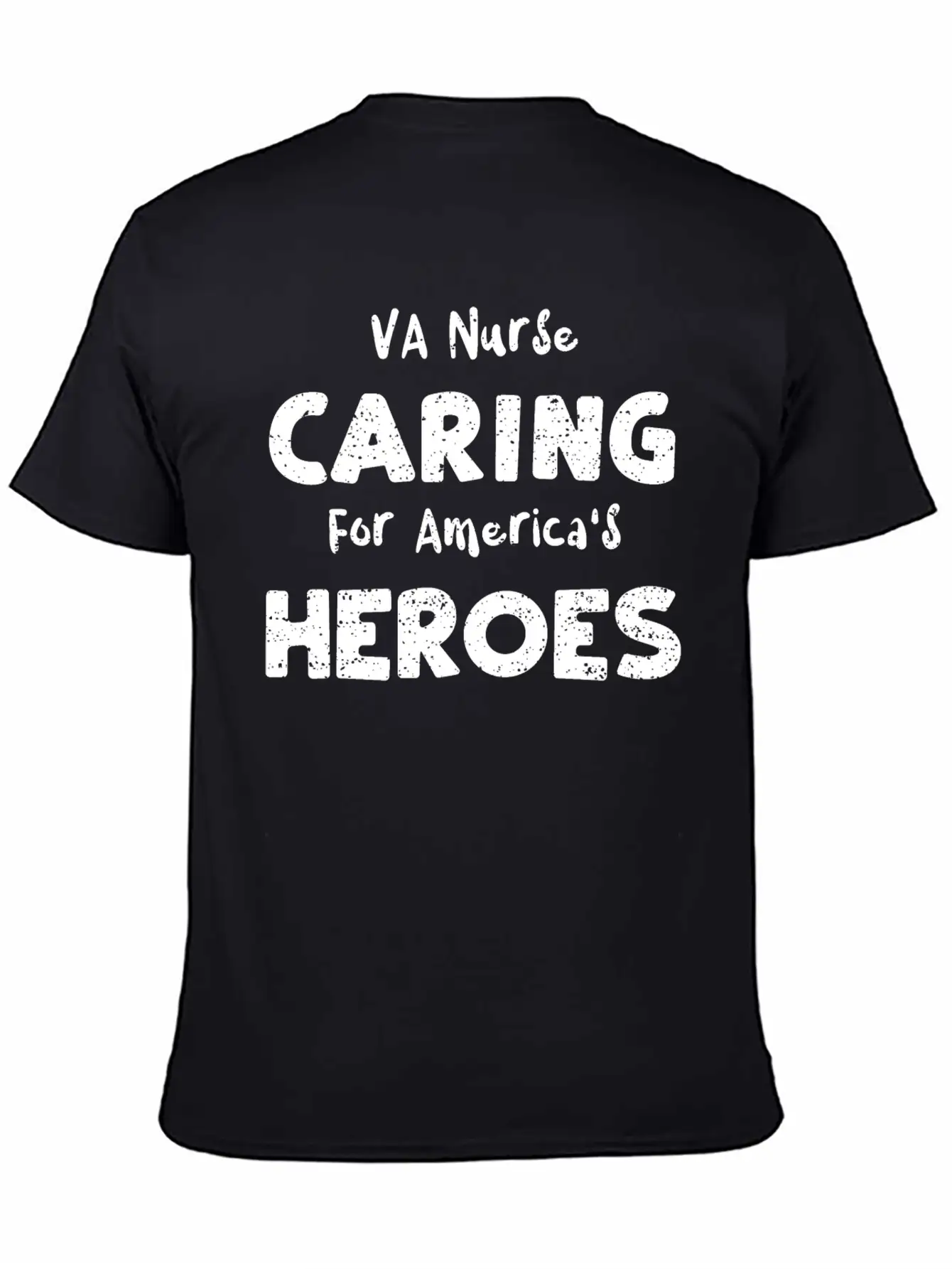 VA Nurse Caring For America's He... Breathable Soft Cotton T-Shirt – Timeless Casual Look