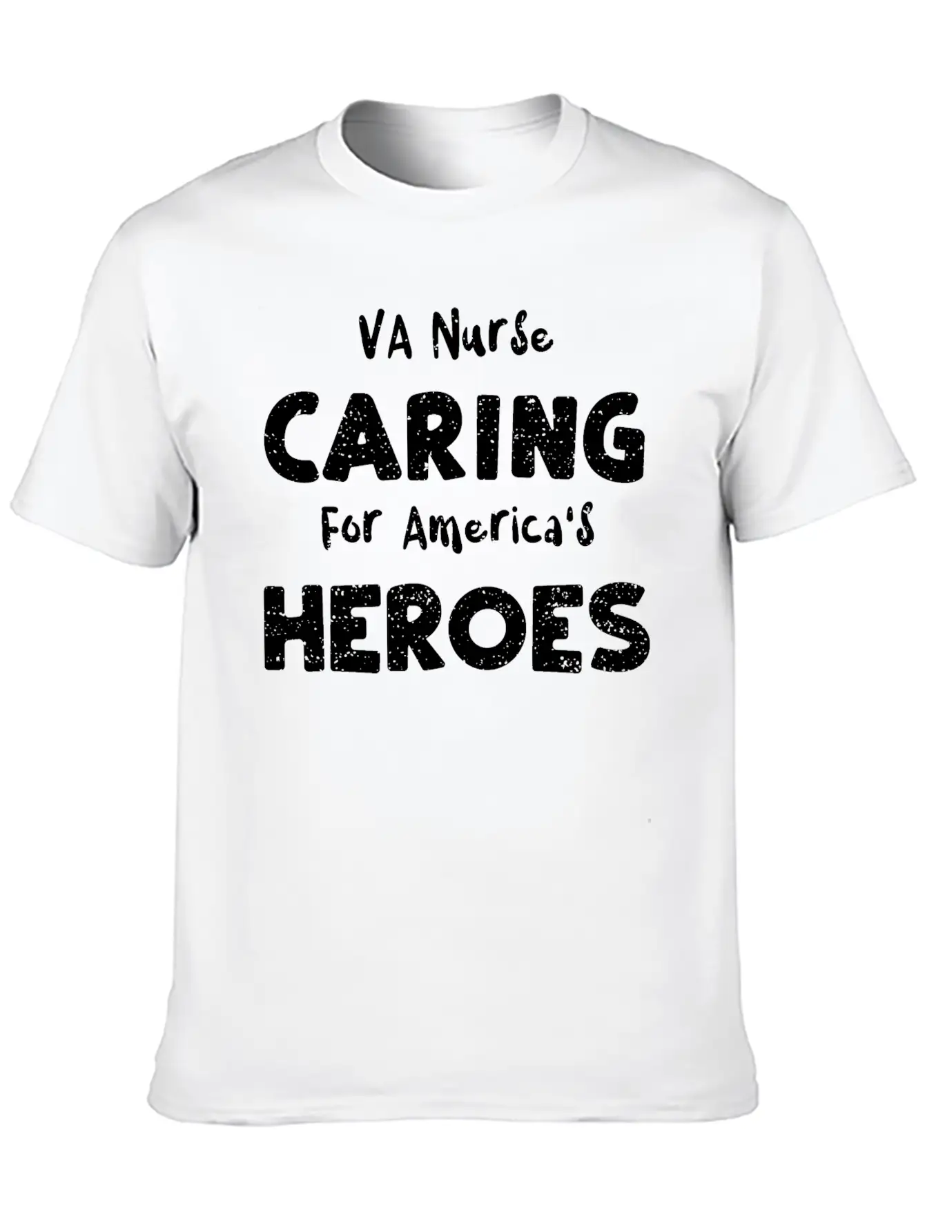 VA Nurse Caring For America's He... Breathable Soft Cotton T-Shirt – Timeless Casual Look