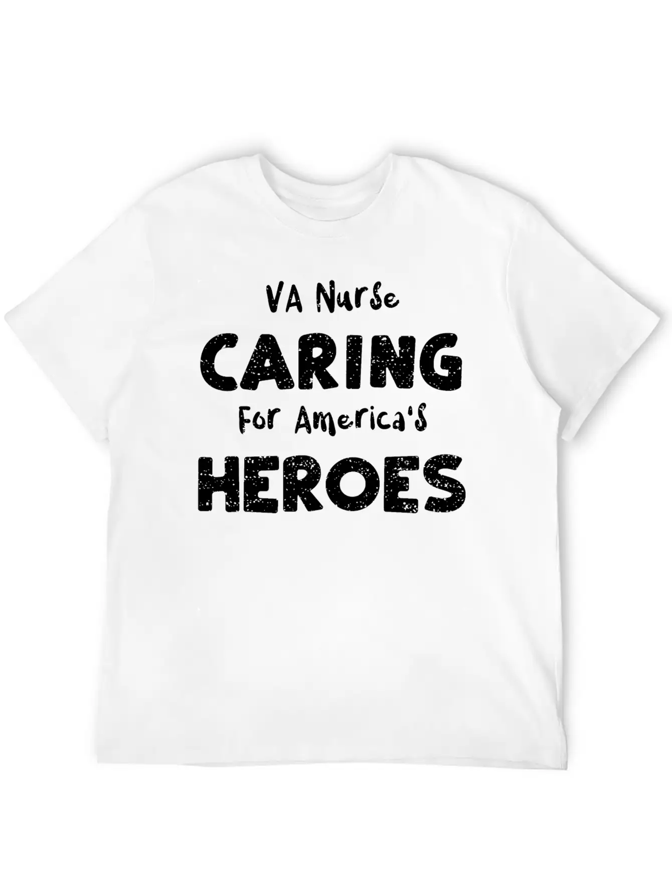 VA Nurse Caring For America's He... Breathable Soft Cotton T-Shirt – Timeless Casual Look