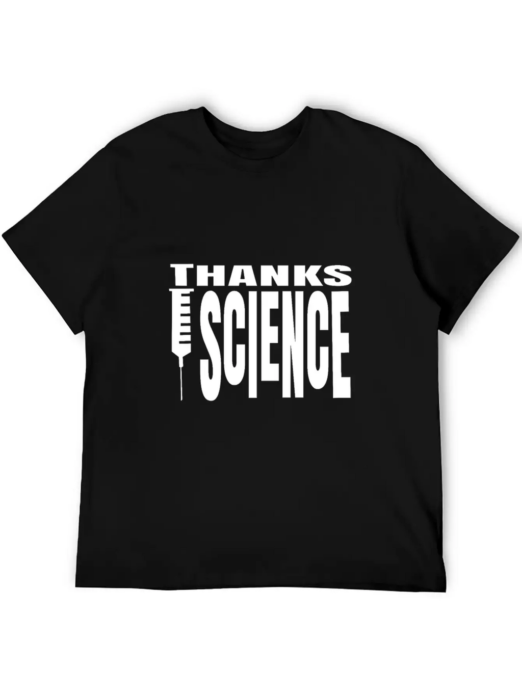 Vaccinate Syringes Science Cure Protection Unisex Casual T-Shirt – Clean Design For Daily Comfort
