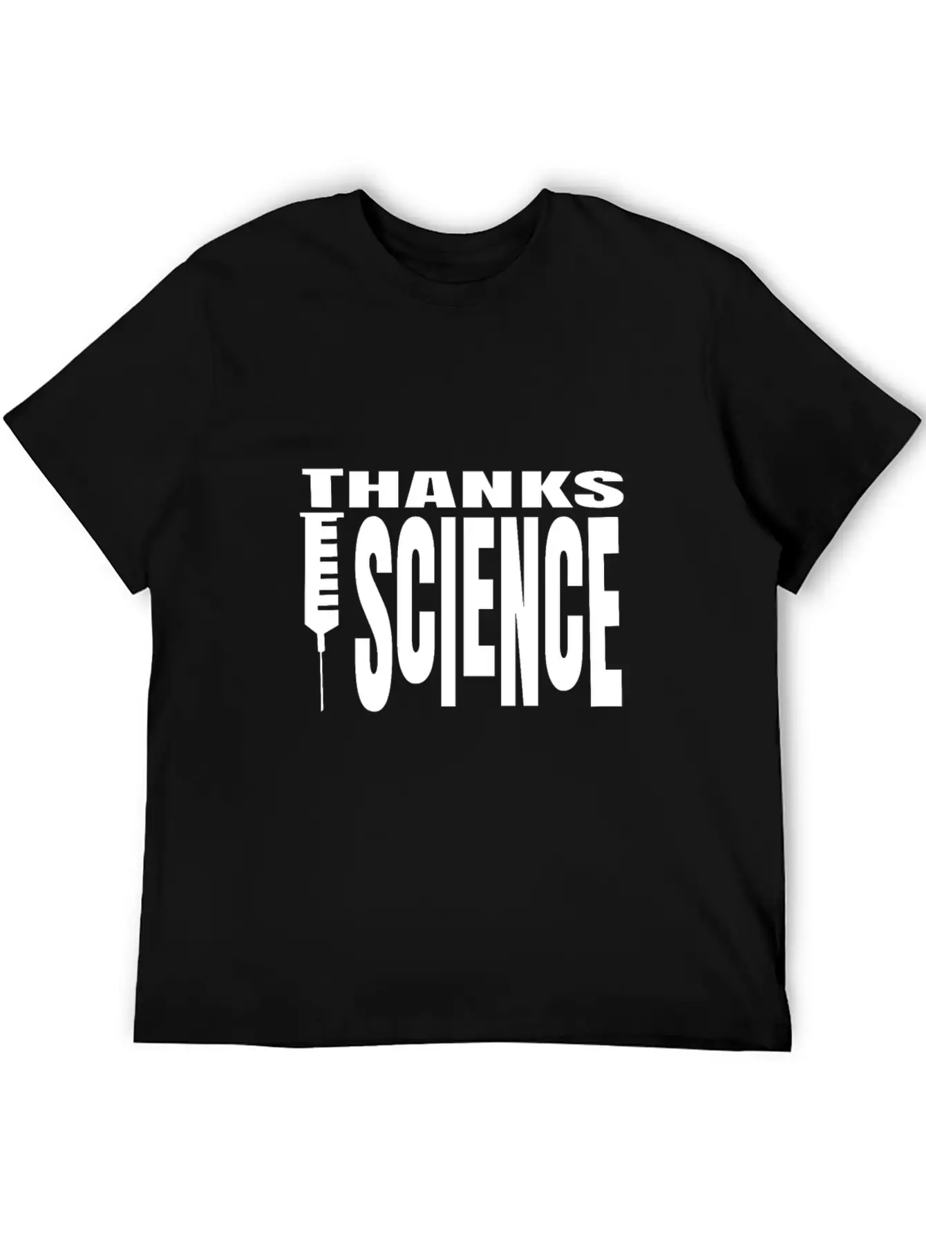 Vaccinate Syringes Science Cure Protection Unisex Casual T-Shirt – Clean Design For Daily Comfort