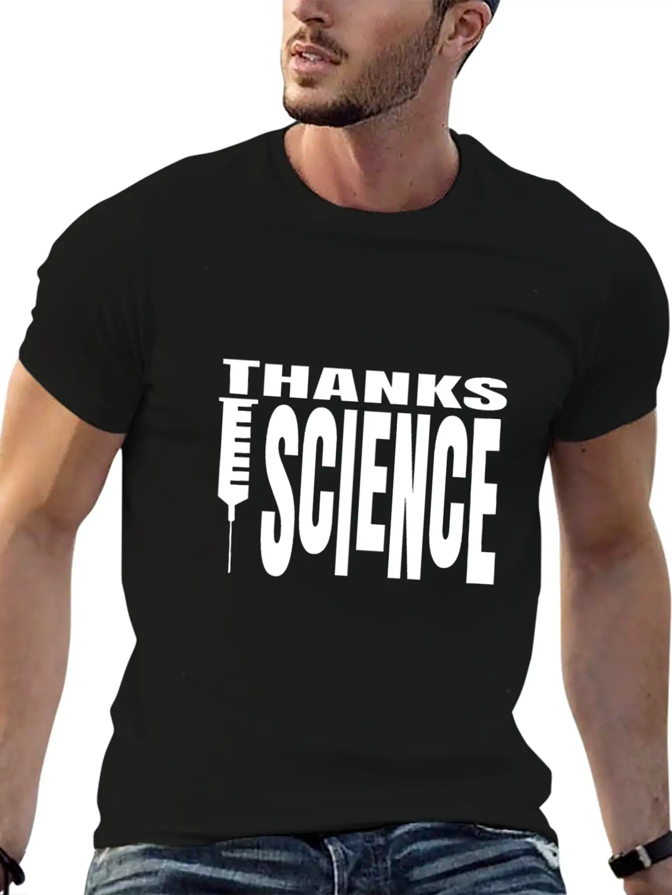 Vaccinate Syringes Science Cure Protection Unisex Casual T-Shirt – Clean Design For Daily Comfort