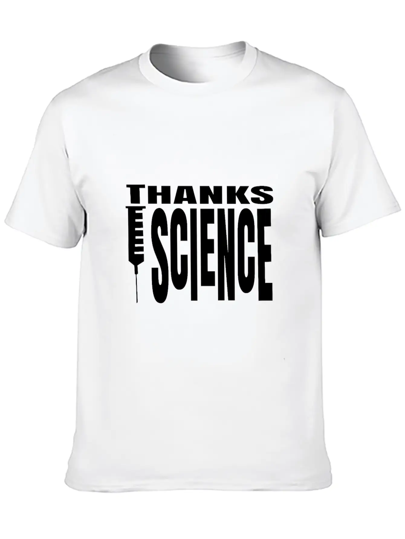 Vaccinate Syringes Science Cure Protection Unisex Casual T-Shirt – Clean Design For Daily Comfort