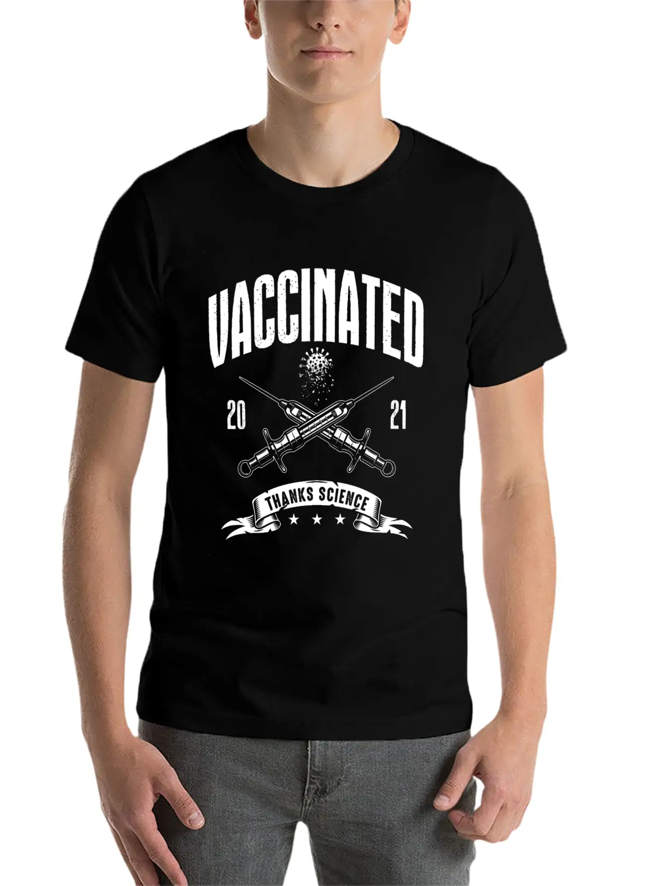 Vaccinated 2021 Thank You Medicine Essential Cotton Tee For Daily Outfits – Unisex Style